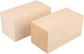 2 Pack Basswood Carving Blocks, Soft and Smooth, Easy Whittling and Carving by GNIEMCKIN