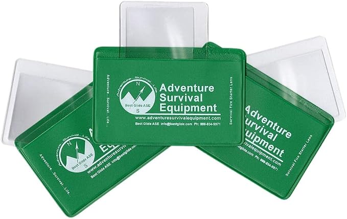 Best Glide ASE Credit Card Size Fresnel Lens Fire Starter and Magnifier Lenses - Image 2