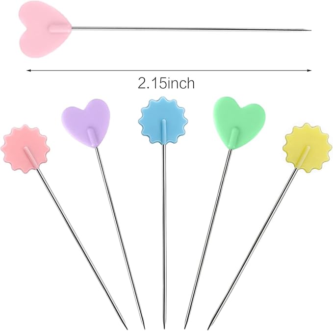Elisel 200 pcs Multicolor Straight Pins Straight Quilting Pins Craft - Image 2
