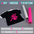 HTVVETUR Glow in The Dark HTV Heat Transfer Vinyl Roll 12 Inch by 20 Feet Iron - Image 4