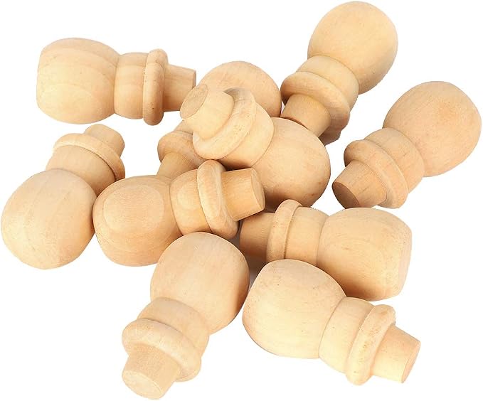 30PCS Wooden Embellishments, Wooden Cutouts Wood Ornaments Unfinished Wood - Image 7