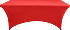 2-Pack 4ft Red Spandex Table Covers - Image 7