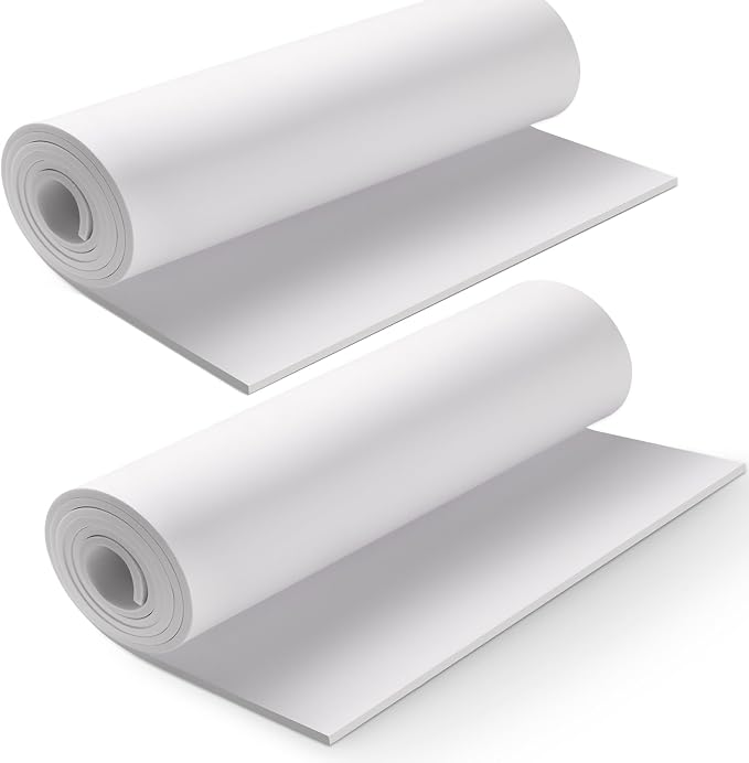 2-Pack White Eva Foam Sheets roll, Premium eva Craft Foam 6mm Thick, 13.9" x 49" by MEARCOOH