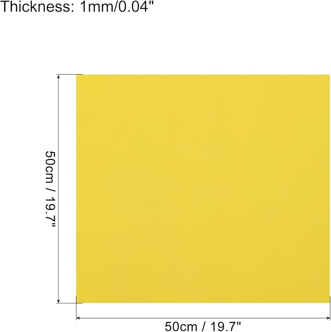 MECCANIXITY EVA Foam Sheets Yellow 19.7 Inch x 19.7 Inch 1mm Thick Crafts Foam - Image 2