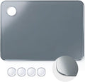 Nuanchu 12 x 16 Inch Handy Rectangle Neutral Grey Tempered Glass Palette by Nuanchu