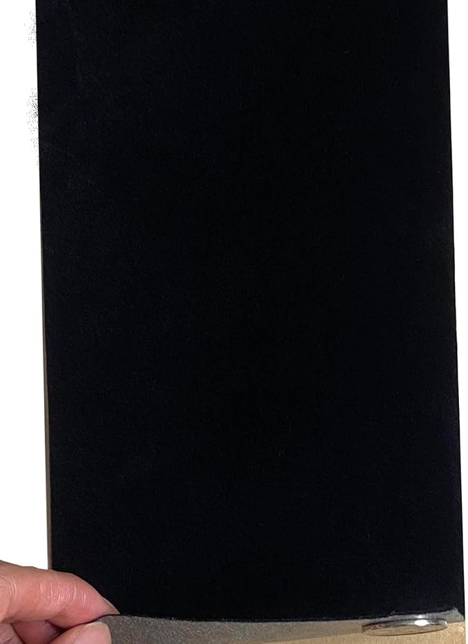 Adhesive Black Velvet Felt Fabric Liner Felt Drawer Liner Wallpaper - Image 3