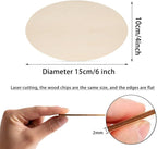 Unfinished Wood Oval Slices for Crafts, 150 * 100 * 2mm - Image 2