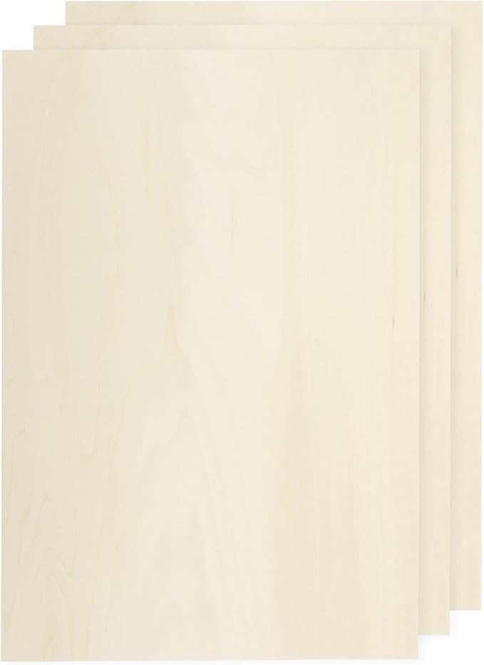 MECCANIXITY 3pcs Basswood Sheets 8 x 11.7 x 3/16 Inch Unfinished Wood Boards by MECCANIXITY