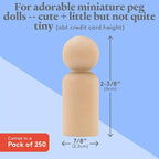 Wood Peg Dolls Unfinished 2-3/8 inch - Image 4