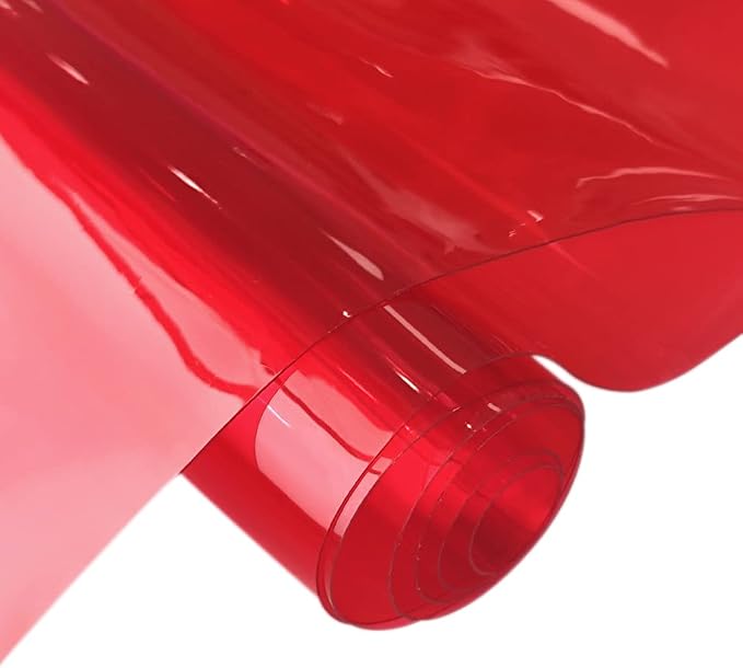 30x135cm Transparent PVC Vinyl, 0.4mm Neon Solid Color Waterproof Fabric Super - Image 2