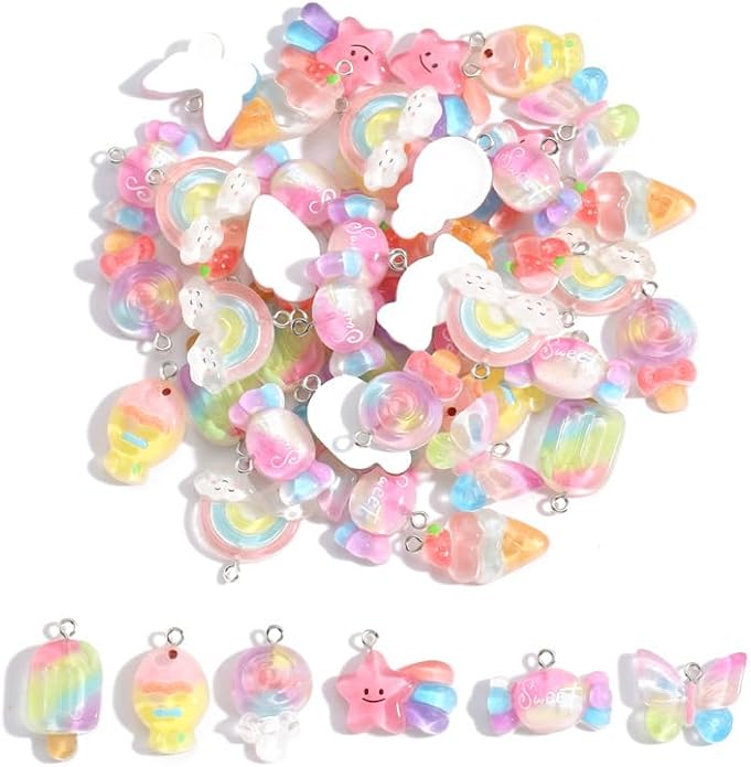Resin Charms Kawaii Cute Charm for Keychain Jewelry Earring making Girls - Image 2