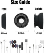 MAIRUI Wired Earbud Case Earphone Headphone Cord Organizer Earbuds Wrap Soft - Image 3