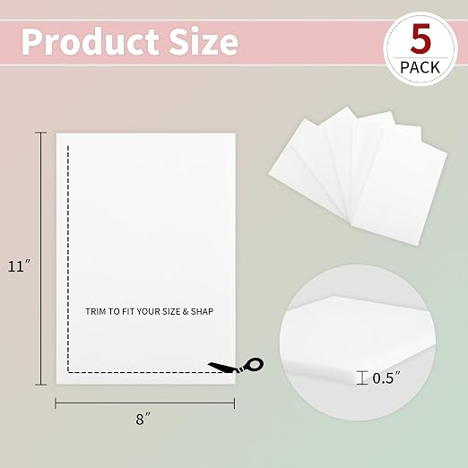 5 Pack Lipo Foam Pads, Tummy Tuck, Flattening Abdominal Compression Garments - Image 2