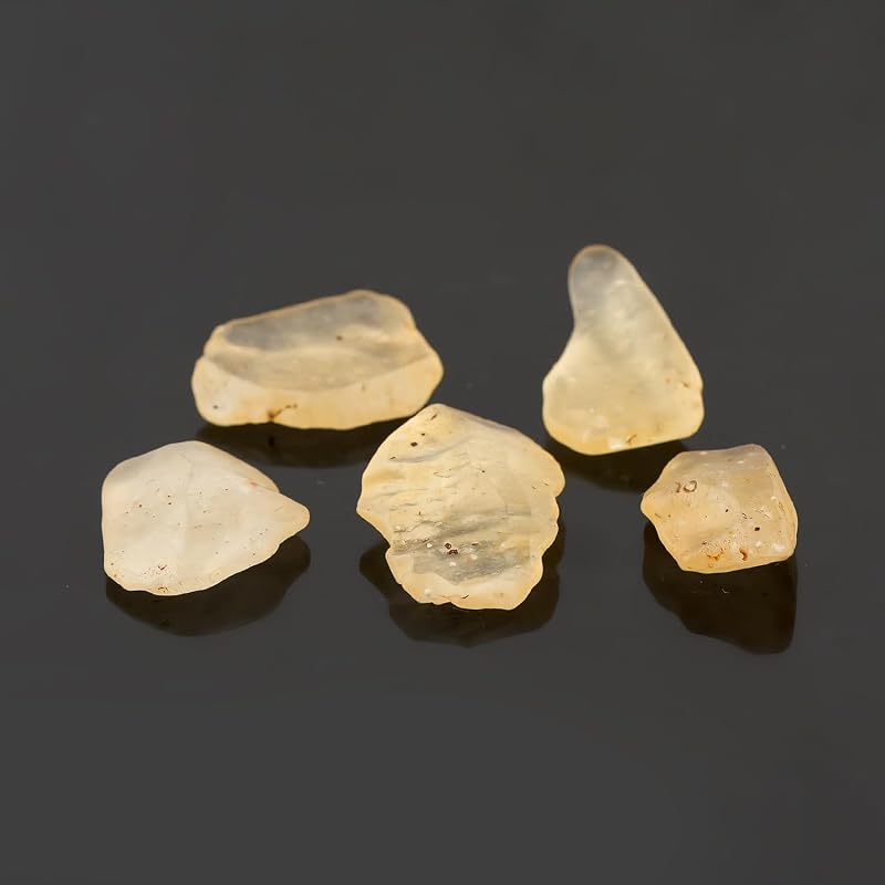 ColouredRocks Libyan Desert Glass, Raw Golden Tektite Crystals, Loose Gemstone - Image 4