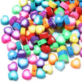 100pcs Colorful Heart Polymer Clay Spacer Beads by LUBINGSHINE