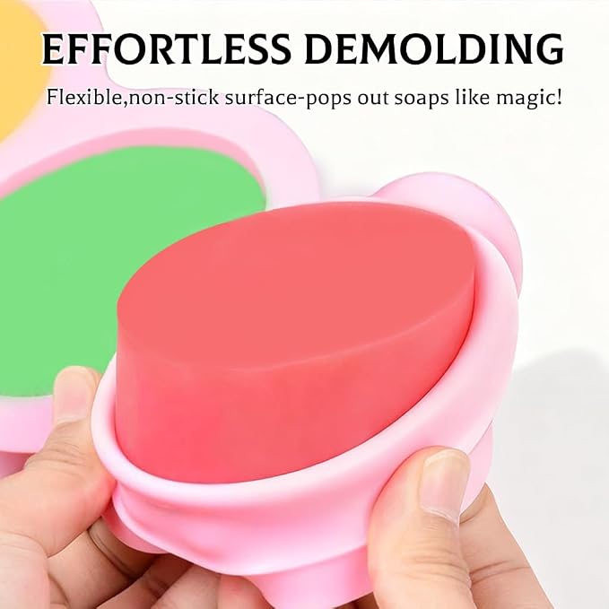 2 Pcs Massage Mold, SJ 4 Cavity Silicone Massage Bar Soap Mold, Food Grade - Image 2