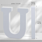 White Wooden Letters 8 Inch for Wall Decor, Large Unfinished Wood Letters for - Image 2