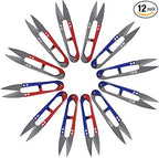 UCEC 12 Pack Thread Snips, Small Sewing Scissors & Crochet Thread Cutter Yarn by UCEC