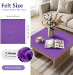 Purple Felt Fabric 36'' X 36'', 1.4mm Large Felt Sheets Soft Durable Crafts - Image 2