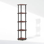 Furinno Turn-N-Tube Storage Shelves, 5-Tier Book Shelf, Corner Shelf, Toolless - Image 4