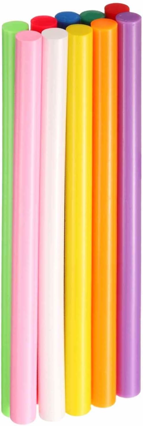 HARFINGTON 10pcs Hot Glue Sticks 0.43" Dia x 7.87" Long EVA Mini Hot Melt by HARFINGTON