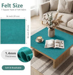 Peacock Green Felt Fabric 36'' X 36'', 1.4mm Large Felt Sheets Soft Durable - Image 2