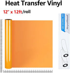 guangyintong Heat Transfer Vinyl Light Orange HTV Rolls, Matte Surface PU - Image 2