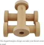 HAHIYO 2.76Inch/7cm 3PCs Natural Wood Unfinished Wooden Empty Thread Spool - Image 7