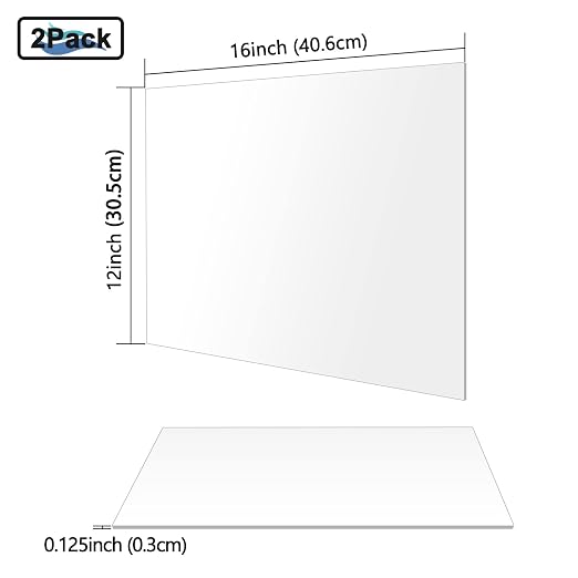2 Pack Acrylic Sheets, Cranviech Clear Cast Plexiglass Sheet 12" x 16" x 1/8" - Image 4