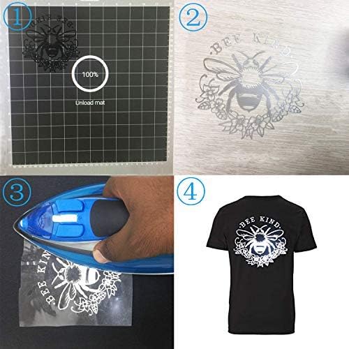 FUNKAKA Heat Transfer Vinyl Shiny Silver HTV Rolls - Image 5