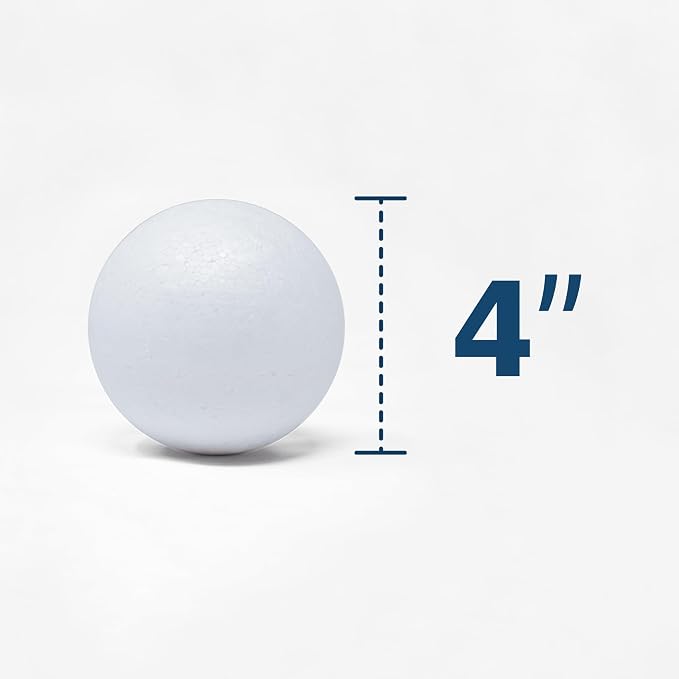 Evershine 12 Pack 4 Inch Craft Foam Ball - Image 2