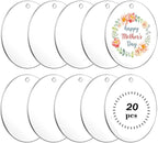 4Inch Clear Acrylic Ornament Circles Blanks by XWAIO