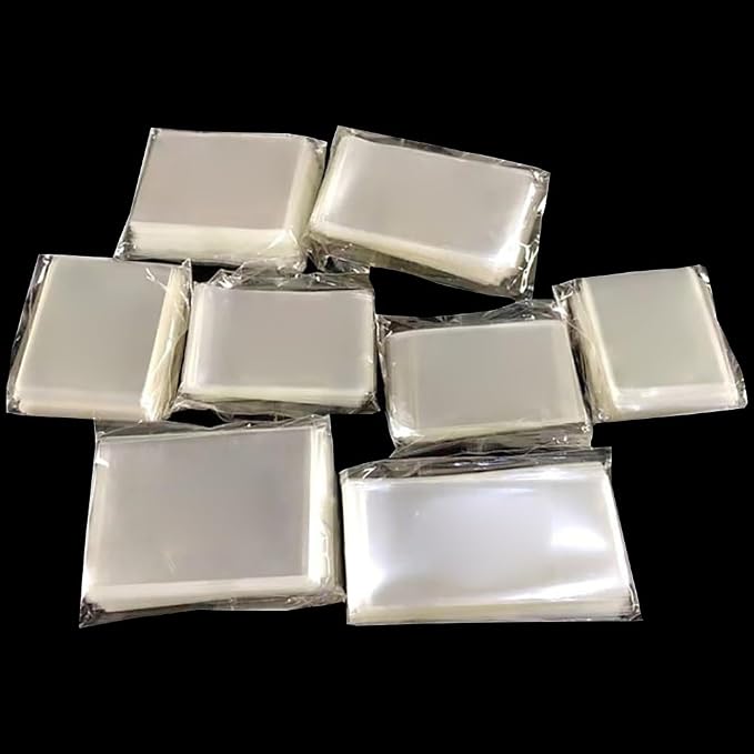 GSHLLO 800 Pcs 8 Sizes Stamp Protection Bags Clear Stamp Storage Pocket Sleeves by GSHLLO