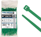 Kable Kontrol Green Zip Ties 8 Inch 100 Pcs, 50 Lbs Tensile Strength, by KABLEKONTROL%C2%AE