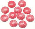 FASHEWELRY 50Pcs Synthetic Rhodochrosite Cabochons Flat Back Gemstone Cabochons by FASHEWELRY