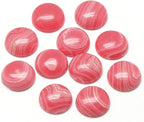 FASHEWELRY 50Pcs Synthetic Rhodochrosite Cabochons Flat Back Gemstone Cabochons by FASHEWELRY