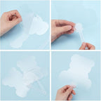 10Pcs Blank Transparent Hand Fan Plastic Handheld Fan - Image 5