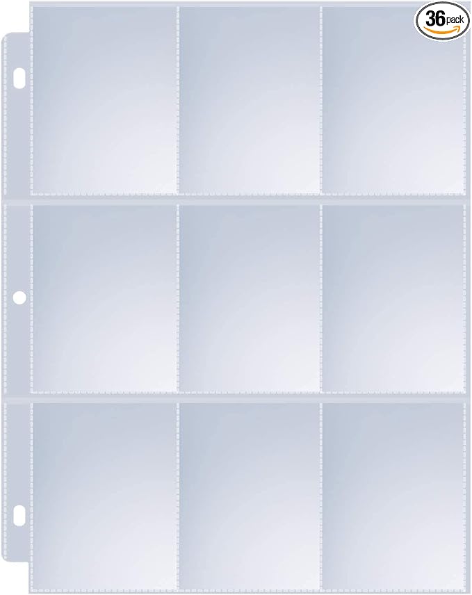 Sooez 9 Pocket Page Protectors, Trading Card Sleeves by Sooez
