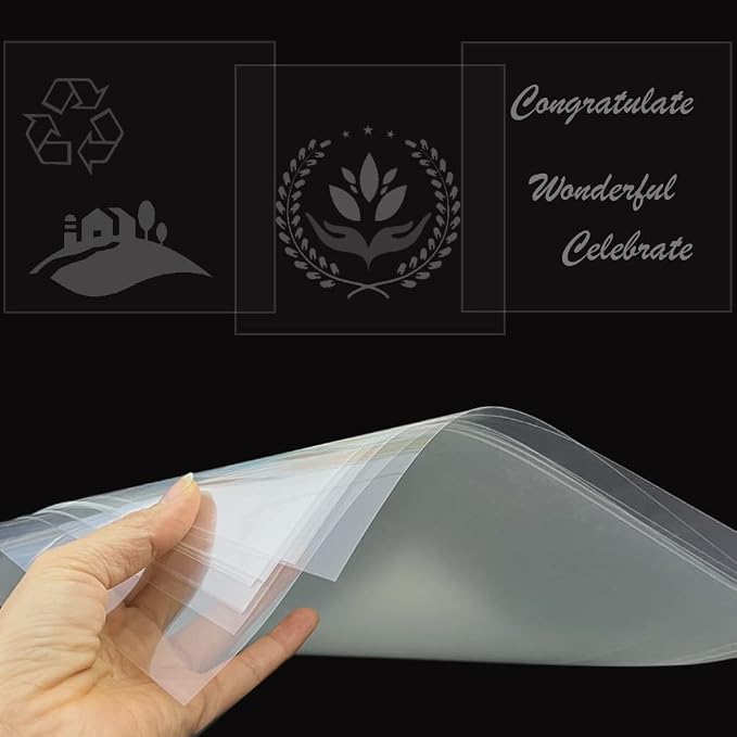 24-Piece 4 Mil Blank Stencil Material, Transparency Template, Mylar Stencil - Image 2