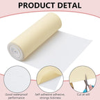 BENECREAT 118x8 Inch White Self Adhesive EVA Foam Roll, 1mm Thick Waterproof - Image 4