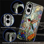 for Samsung Galaxy S25 Edge Case, Hummingbird Wildflower Stained Glass Pattern - Image 5