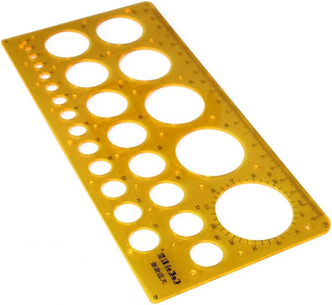 Utoolmart Geometric Drawing Template Measuring Ruler 20cm by Utoolmart