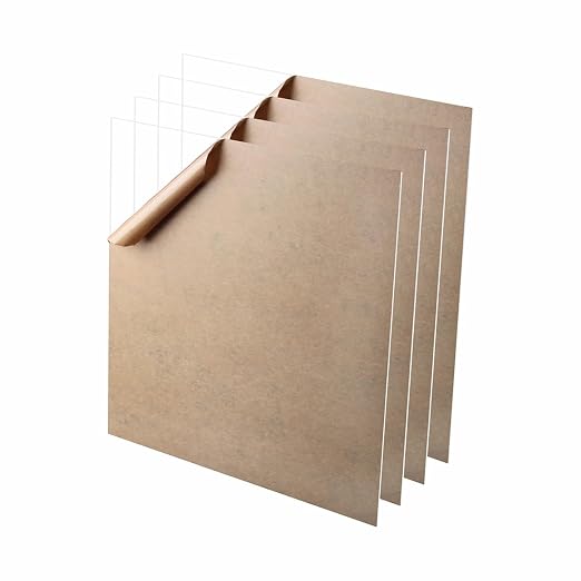 12 x 12” Clear Acrylic Sheet Plexiglass, 4 Pack 1/8" Thick Transparent Acrylic by YUBONCE