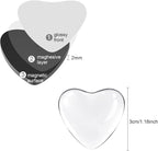 Weewooday 72 Pieces Heart Glass Craft Magnets Round Fridge Ceramic Ferrite - Image 2