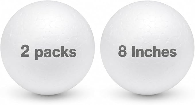 Evershine 2 Pack 8 Inch Craft Foam Ball by Evershine