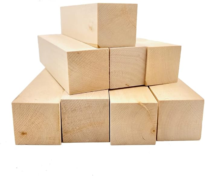 Thiecoc 8 Pcs Basswood Carving Blocks 6x1.4x1.4 Inch Basswood - Image 2