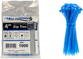 Kable Kontrol Blue Zip Ties 4 Inch 1000 Pcs, 18 Lbs Tensile Strength, by KABLEKONTROL%C2%AE