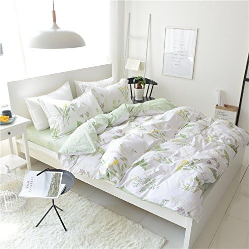 FADFAY Farmhouse Premium Shabby Green Daisy and Botanical Lavender Flowers 100% - Image 4