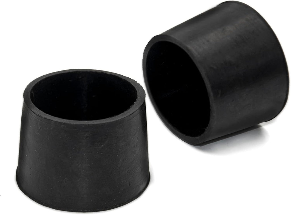 Flyshop 4 Pieces 40mm Rubber Chair Leg Caps Round, Non-Slip Protective Caps for Chair Legs, Floor Protectors, Noise Reduction, Durable Foot Covers, Black Furniture Feet Gliders