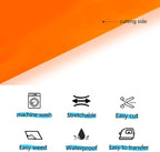 guangyintong Fluorescent Heat Transfer Vinyl Neon Orange HTV Rolls, HTV Vinyl - Image 2